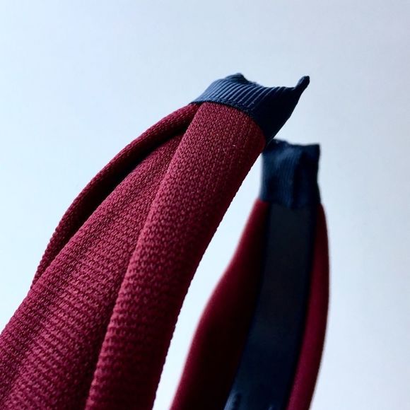 Burgundy Ribbed Fabric Headband,  Center Knot NWT - Picture 5 of 5